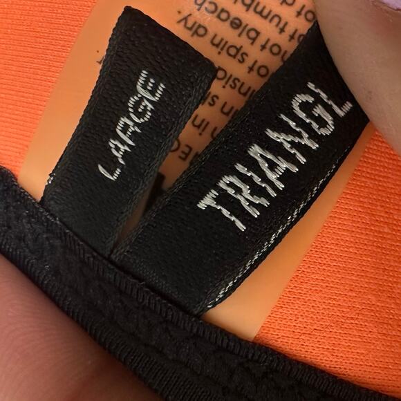 Triangl Floral Denim Neoprene Bikini Top Size Large - Picture 3 of 5